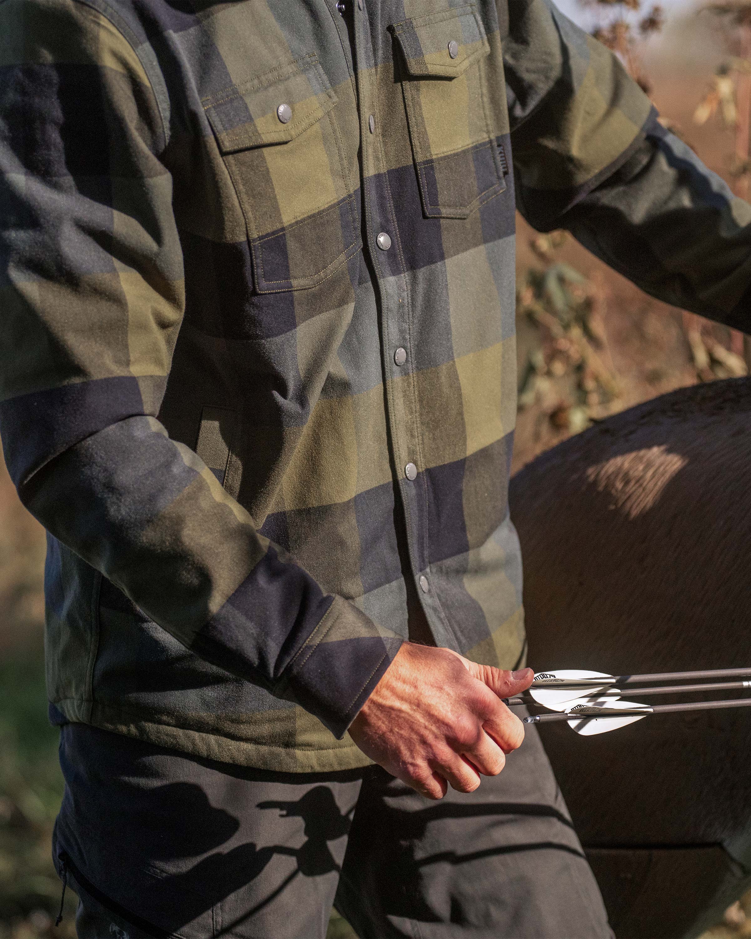 Field Flannel Fleece Shirt Jacket | Vias Plaid - Image 8